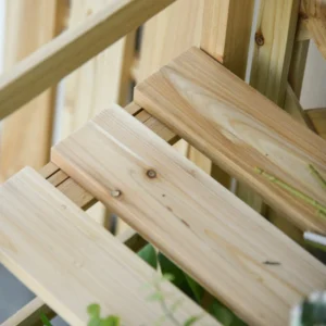 Outsunny πτυσσόμενο ράφι φυτών με 4 ρυθμιζόμενα ξύλινα ράφια 845-440ND - Image 6