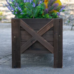Γλάστρα Outsunny Outsunny Planter Plant Holder Pot for Raised Garden in Wood 845-458 - Image 7