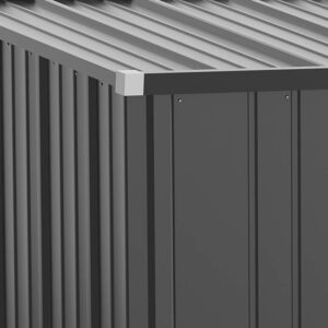 Outsunny Garden Shed Εργαλειοθήκη σε Ατσάλινο φύλλο με Κλειδαριά, 161,5x94,5x196cm, Μαύρο 845-532 - Image 6