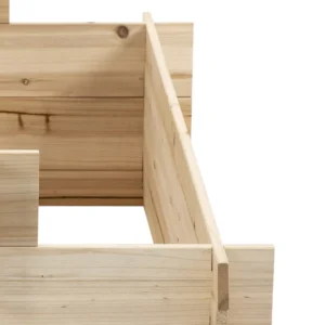 Outsunny 3 επιπέδων Spruce Wood Planter, Υπαίθριο υπερυψωμένο κουτί κήπου, 120x100x54cm 845-535 - Image 6