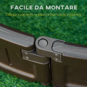 Υπερυψωμένο Κρεβάτι από HDPE Outsunny, Στρογγυλή Ζαρντινιέρα εξωτερικού χώρου, Φ123x21cm, Καφέ 845-550 - Image 5