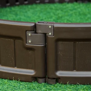 Υπερυψωμένο Κρεβάτι από HDPE Outsunny, Στρογγυλή Ζαρντινιέρα εξωτερικού χώρου, Φ123x21cm, Καφέ 845-550 - Image 6