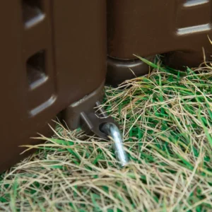 Υπερυψωμένο Κρεβάτι από HDPE Outsunny, Στρογγυλή Ζαρντινιέρα εξωτερικού χώρου, Φ123x21cm, Καφέ 845-550 - Image 7