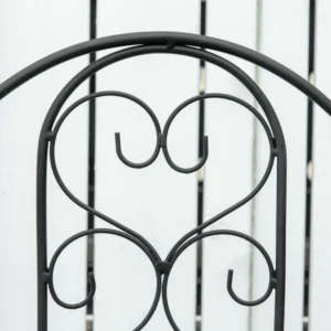 Outsunny Πτυσσόμενη κάθετη θήκη φυτών με 5 μεταλλικές γλάστρες εξωτερικού χώρου, 82x12,5x150cm, Μαύρο 845-571 - Image 6