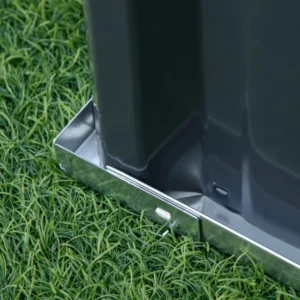 Υπερυψωμένο κρεβάτι κήπου Outsunny από ατσάλι, ανοιχτό κάτω μέρος και συναρμολόγηση χωρίς εργαλεία, 90x90x30 cm 845-662CG - Image 6