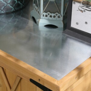 Outsunny  Ξύλινη ντουλάπα κήπου για εργαλεία με 2 πόρτες και 4 ράφια, μεταλλική επιφάνεια, 75x40x90 εκ.  845-706ND - Image 7