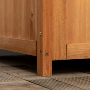 Outsunny Καφετιά έλατο Wood Hollow Bottom Ζαρντινιέρα κήπου με σχάρα για αναρρίχηση και διακοσμήσεις, 40x40x145cm 845-776V00BN - Image 6