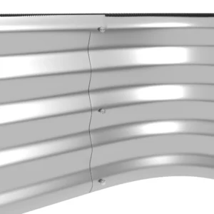 Outsunny 2 επιπέδων υπερυψωμένο κρεβάτι κήπου από ατσάλι με ανοιχτό πάτο 120x90x30 cm, ασημί 845-978V00SR - Image 7