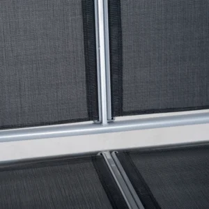 Outsunny Κούνια κήπου 3 θέσεων σε μεταλλική αφαιρούμενη οροφή σκίαστρου 84A-059BK - Image 5