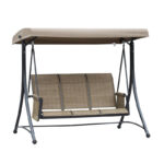 Μεταλλική Τριθέσια Κούνια Εξωτερικού Χώρου με Σκίαστρο 196 x 128 x 172 cm Outsunny 84A-110V01 - Image 6