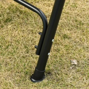 Outsunny Garden Swing Terrace 3 θέσεων με ρυθμιζόμενο μεταλλικό κουβούκλιο και Texteline 172x110x155cm, καφέ 84A-181BN - Image 7