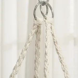 Κρεμαστή καρέκλα Outsunny σε πολυεστέρα και Macram για εσωτερικούς και εξωτερικούς χώρους Crema 84A-199 - Image 5