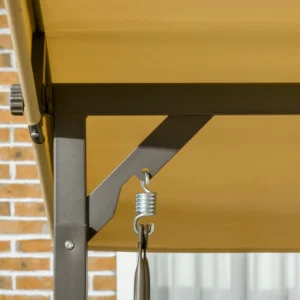 Κουνιστή καρέκλα κήπου Outsunny 3 θέσεων από ατσάλι και πολυεστέρα με ανακλινόμενη οροφή και μαξιλάρια, 190x120x178 cm 84A-290V00BN - Image 7