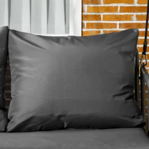 Outsunny 2θέσια κούνια κήπου με μαξιλάρια και τσέπες, από ατσάλι και ύφασμα, 168x117x181 cm, σκούρο γκρι 84A-332V00CG - Image 6