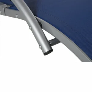Outsunny ξαπλώστρα αλουμινίου, ξαπλώστρα κήπου Textilene με αφαιρούμενο προσκέφαλο 84B-572BU - Image 7