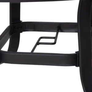 Outsunny στρογγυλό τραπέζι κήπου με τρύπα για ομπρέλα από ατσάλι και γυαλί, 106,5x71 cm, μαύρο 84B-777 - Image 5