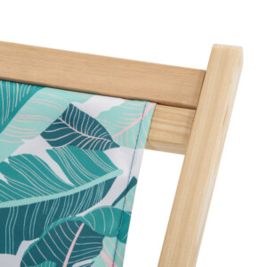 Outsunny Σετ 2 πτυσσόμενες ξύλινες ξαπλώστρες κήπου με ανακλινόμενη πλάτη 4 επιπέδων, Tropical Fantasy 84B-843 - Image 5