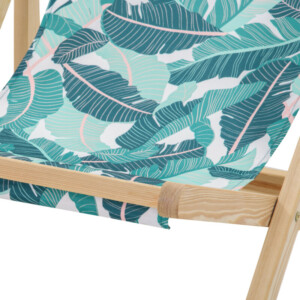 Outsunny Σετ 2 πτυσσόμενες ξύλινες ξαπλώστρες κήπου με ανακλινόμενη πλάτη 4 επιπέδων, Tropical Fantasy 84B-843 - Image 7