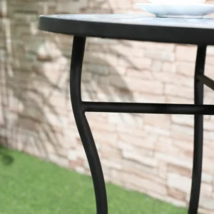 Outsunny σετ κήπου 3 τεμαχίων, τραπεζάκι σαλονιού και 2 πτυσσόμενες καρέκλες με μωσαϊκό, μπλε 84B-852 - Image 5