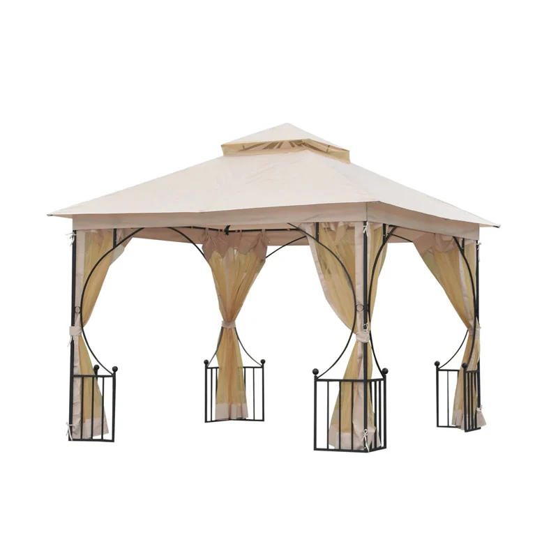 Κιόσκι Κήπου με Μεταλλικό Σκελετό και Κουνουπιέρες 300 x 300 x 275 cm Outsunny 84C-005 Κιόσκι Κήπου με Μεταλλικό Σκελετό και Κουνουπιέρες 300 x 300 x 275 cm Outsunny 84C-005