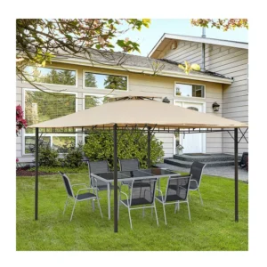 Κιόσκι Κήπου με Ατσάλινο Σκελετό και Πτυσσόμενο Σκίαστρο 325 x 325 x 270 Outsunny 84C-194 - Image 4