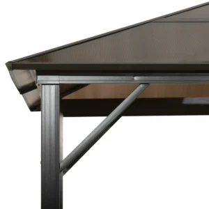 Outsunny Garden Gazebo με ηλιοροφή από πολυανθρακικό Anti-UV 50+ 84C-203 - Image 5