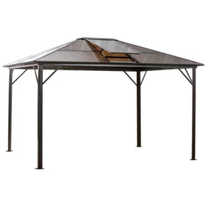 Outsunny Garden Gazebo με ηλιοροφή από πολυανθρακικό Anti-UV 50+ 84C-203 - Image 8