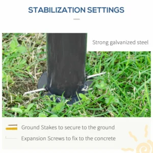 Outsunny 3x3m Steel Garden Gazebo με διπλό κουβούκλιο, πλέγμα και κουρτίνες που περιλαμβάνονται, μπεζ και γκρι 84C-368V00BG - Image 4