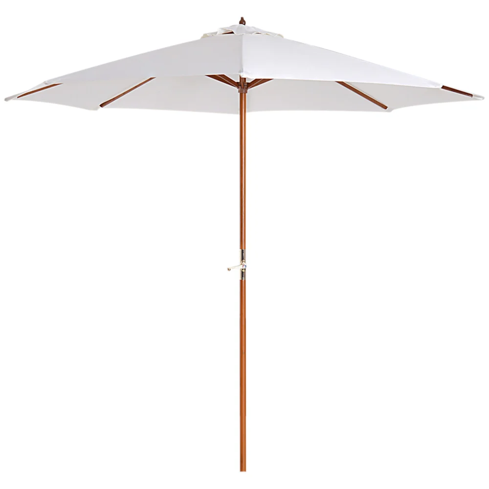 Outsunny Garden Parasol with UV Resistant Ξύλινο κοντάρι Μπεζ Φ270 x 250 cm 84D-012 Outsunny Garden Parasol with UV Resistant Ξύλινο κοντάρι Μπεζ Φ270 x 250 cm 84D-012