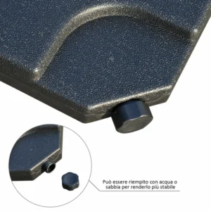 Outsunny Σετ 4τμχ Πλαστική Βάση Ομπρέλα Κήπου 50? 50 7,5 εκ 84D-021 - Image 5