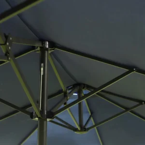 Ομπρέλα κήπου Outsunny με άνοιγμα μανιβέλας, ατσάλι και πολυεστέρας, 460x270x240cm 84D-031V01BU - Image 6