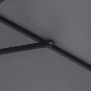 Outsunny Tiltable Garden Parasol, Άνοιγμα μανιβέλας, Φ2,7x2,35m Γκρι 84D-032GY - Image 7
