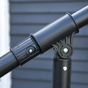 Outsunny Outsunny Outdoor Parasol Ατσάλινο και Πολυεστερικό Πλαίσιο Αδιάβροχο Anti-UV Φ300x250cm, Σκούρο Κόκκινο 84D-037WR - Image 6