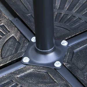 Outsunny Outsunny Outdoor Parasol Ατσάλινο και Πολυεστερικό Πλαίσιο Αδιάβροχο Anti-UV Φ300x250cm, Σκούρο Κόκκινο 84D-037WR - Image 7