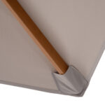 Ομπρέλα Outsunny Garden με 6 νευρώσεις από ξύλο και πολυεστερικό ύφασμα, 2,5x2,3 m, γκρι 84D-056GY - Image 6