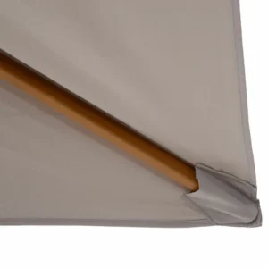 Ομπρέλα Outsunny Garden 2x3 m Αδιάβροχη, Ξύλινη με αφαιρούμενο κάλυμμα από πολυεστέρα, γκρι 84D-057GY - Image 6
