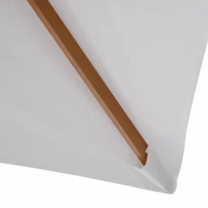 Outsunny 2x3 m ομπρέλα κήπου σε λακαρισμένο ξύλο με αφαιρούμενο κάλυμμα, λευκό 84D-057WT - Image 6