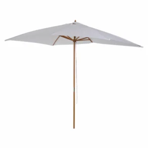 Outsunny 2x3 m ομπρέλα κήπου σε λακαρισμένο ξύλο με αφαιρούμενο κάλυμμα, λευκό 84D-057WT - Image 8