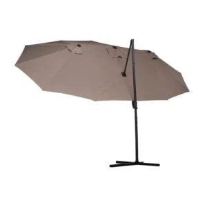 Διπλή Κρεμαστή Ομπρέλα Κήπου από Ατσάλι με Μανιβέλα 270 x 460 x 250 cm Outsunny 84D-085BN - Image 2