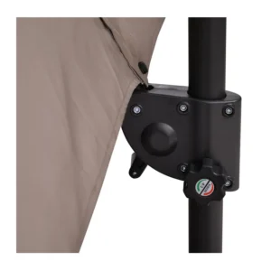 Διπλή Κρεμαστή Ομπρέλα Κήπου από Ατσάλι με Μανιβέλα 270 x 460 x 250 cm Outsunny 84D-085BN - Image 3