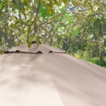 Ομπρέλα βραχίονα 3x3 m με 8 νευρώσεις, πετάλι και μανιβέλα, σε αλουμίνιο και πολυεστέρα, χρώμα Χακί 84D-112V01KK - Image 7