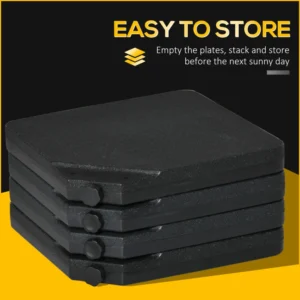 Outsunny βάση ομπρέλας 4 τεμαχίων με δυνατότητα πλήρωσης με νερό ή άμμο και γάντζους σύνδεσης, μαύρο 84D-152 - Image 5