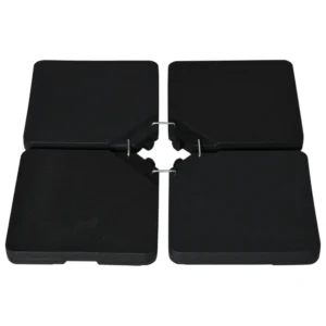 Outsunny βάση ομπρέλας 4 τεμαχίων με δυνατότητα πλήρωσης με νερό ή άμμο και γάντζους σύνδεσης, μαύρο 84D-152 - Image 8