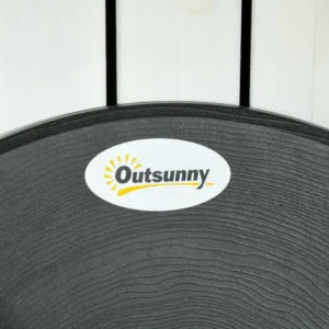 Outsunny Σετ κήπου 3 τεμαχίων με 2 πτυσσόμενες καρέκλες και τραπέζι σε ατσάλι και HDPE, σκούρο γκρι 84G-011V00CG - Image 5