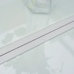 Σετ κήπου Outsunny με Τραπέζι από σκληρυμένο γυαλί και 6 καρέκλες με διχτυωτό ύφασμα, γκρι 84G-039V00GY - Image 5