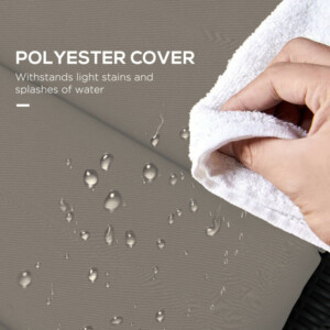 Μαξιλάρι Outsunny για ξαπλώστρες και ξαπλώστρες από ύφασμα με κορδόνια στερέωσης, σκούρο γκρι 84G-223V00CG - Image 3