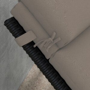 Μαξιλάρι Outsunny για ξαπλώστρες και ξαπλώστρες από ύφασμα με κορδόνια στερέωσης, σκούρο γκρι 84G-223V00CG - Image 6