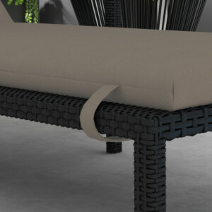 Μαξιλάρι Outsunny για ξαπλώστρες και ξαπλώστρες από ύφασμα με κορδόνια στερέωσης, σκούρο γκρι 84G-223V00CG - Image 7