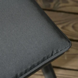 Σετ κήπου με 4 καρέκλες με μαξιλάρια και τετράγωνο γυάλινο τραπέζι φαγητού, σκούρο γκρι 84G-257V00CG - Image 5