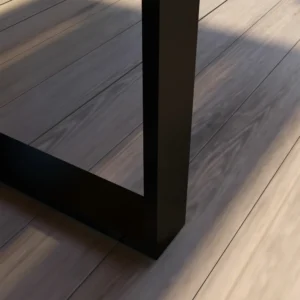 Ορθογώνιο Τραπέζι Κήπου από Αλουμίνιο με Σφιχτά Κορυφή για 6-8 Άτομα, 180x90x74cm, Δρυς 84G-360V00AK - Image 7